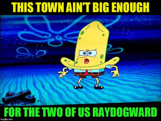 THIS TOWN AIN'T BIG ENOUGH FOR THE TWO OF US RAYDOGWARD | made w/ Imgflip meme maker