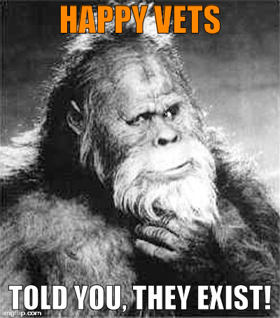 Bigfoot | HAPPY VETS; TOLD YOU, THEY EXIST! | image tagged in bigfoot | made w/ Imgflip meme maker