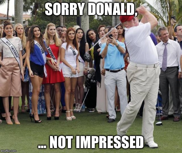 SORRY DONALD, ... NOT IMPRESSED | image tagged in bogie | made w/ Imgflip meme maker