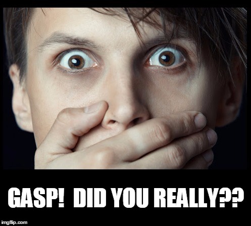 oh my | GASP!  DID YOU REALLY?? | image tagged in oh my | made w/ Imgflip meme maker