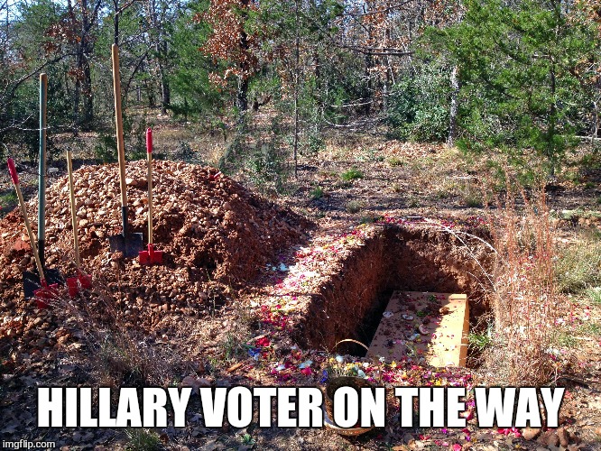 HILLARY VOTER ON THE WAY | made w/ Imgflip meme maker