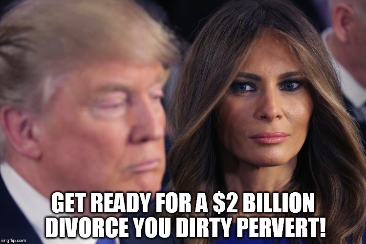 TRUMP PERVERT | GET READY FOR A $2 BILLION DIVORCE YOU DIRTY PERVERT! | image tagged in donald trump,trump,trump 2016,melania trump | made w/ Imgflip meme maker