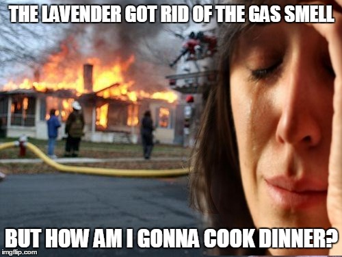 THE LAVENDER GOT RID OF THE GAS SMELL BUT HOW AM I GONNA COOK DINNER? | made w/ Imgflip meme maker