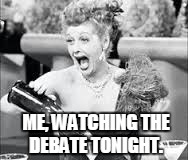 Me, Watching the Debate Tonight | ME, WATCHING THE DEBATE TONIGHT. | image tagged in debate,2016 presidential candidates,presidential debate | made w/ Imgflip meme maker