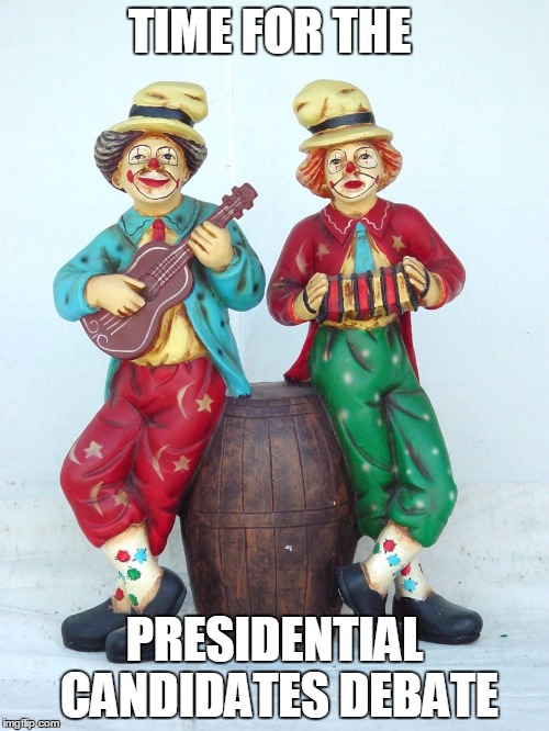Can we get to the issues? And maybe the Constitution?  |  TIME FOR THE; PRESIDENTIAL CANDIDATES DEBATE | image tagged in politics,presidential debate | made w/ Imgflip meme maker
