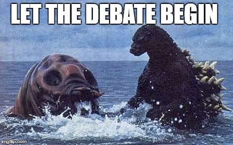 Debate 2016 | LET THE DEBATE BEGIN | image tagged in presidential debate,donald trump,hillary clinton | made w/ Imgflip meme maker