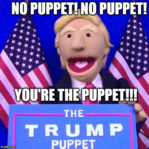 Trump Puppet | NO PUPPET!
NO PUPPET! YOU'RE THE PUPPET!!! | image tagged in you're the puppet,trump,puppet,debate,donald trump,liar | made w/ Imgflip meme maker
