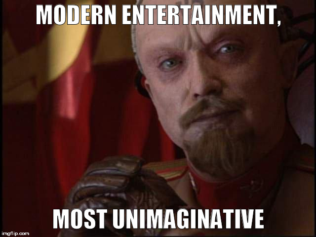 MODERN ENTERTAINMENT, MOST UNIMAGINATIVE | image tagged in ra2 | made w/ Imgflip meme maker