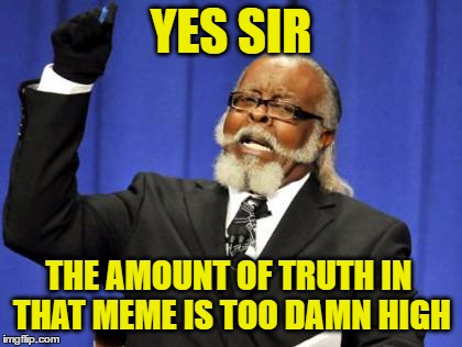 Too Damn High Meme | YES SIR THE AMOUNT OF TRUTH IN THAT MEME IS TOO DAMN HIGH | image tagged in memes,too damn high | made w/ Imgflip meme maker