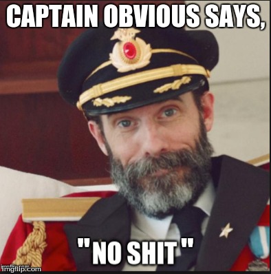 CAPTAIN OBVIOUS SAYS, "               " | made w/ Imgflip meme maker