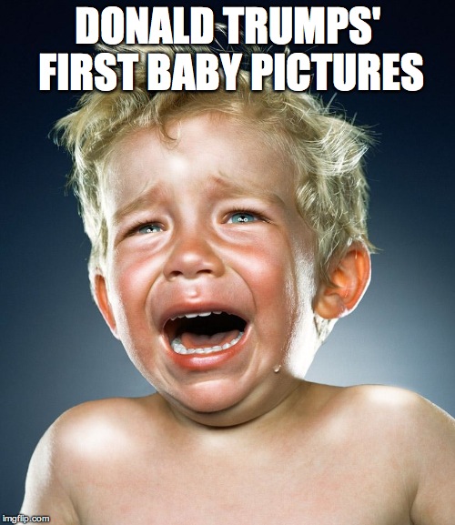 Trump Tantrum  | DONALD TRUMPS' FIRST BABY PICTURES | image tagged in trump tantrum | made w/ Imgflip meme maker