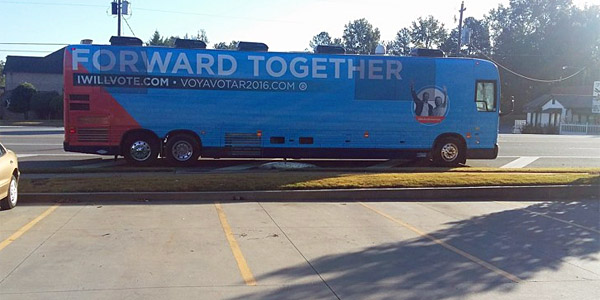 HILLARY CAMPAIGN BUS DUMP Blank Meme Template