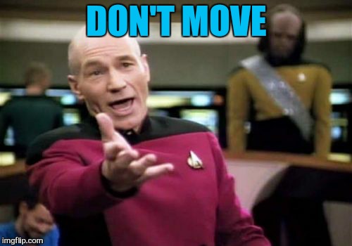 Picard Wtf Meme | DON'T MOVE | image tagged in memes,picard wtf | made w/ Imgflip meme maker