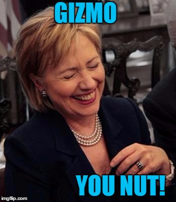Hillary LOL | GIZMO YOU NUT! | image tagged in hillary lol | made w/ Imgflip meme maker