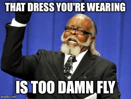 Too Damn High | THAT DRESS YOU'RE WEARING; IS TOO DAMN FLY | image tagged in memes,too damn high | made w/ Imgflip meme maker