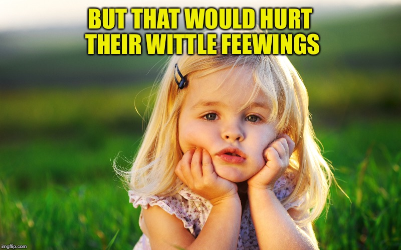 BUT THAT WOULD HURT THEIR WITTLE FEEWINGS | made w/ Imgflip meme maker