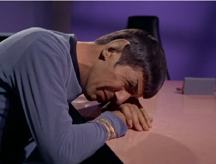 Spock crying Blank Meme Template