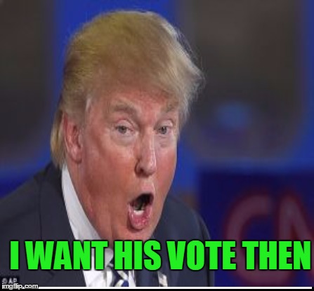 I WANT HIS VOTE THEN | made w/ Imgflip meme maker
