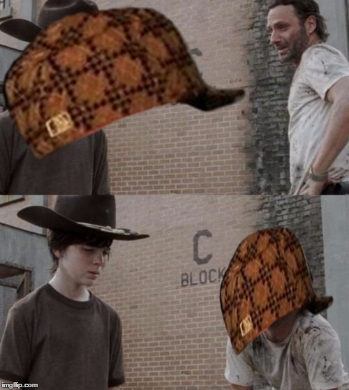 Rick and Carl | image tagged in memes,rick and carl,scumbag | made w/ Imgflip meme maker