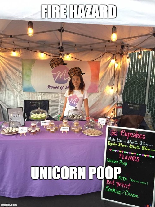 unicorn poop | FIRE HAZARD; UNICORN POOP | image tagged in funny food | made w/ Imgflip meme maker