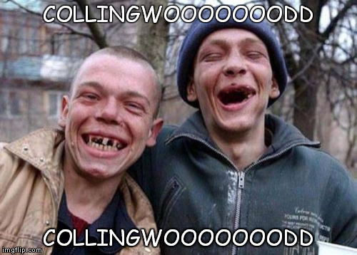 Ugly Twins | COLLINGWOOOOOOODD; COLLINGWOOOOOOODD | image tagged in memes,ugly twins | made w/ Imgflip meme maker