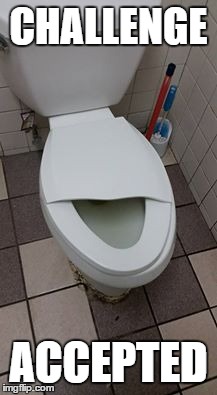 I can do it! | CHALLENGE; ACCEPTED | image tagged in challenge accepeted men peeing pee | made w/ Imgflip meme maker