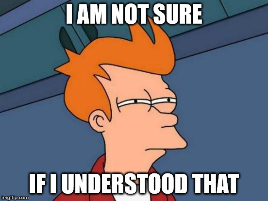 Futurama Fry Meme | I AM NOT SURE IF I UNDERSTOOD THAT | image tagged in memes,futurama fry | made w/ Imgflip meme maker