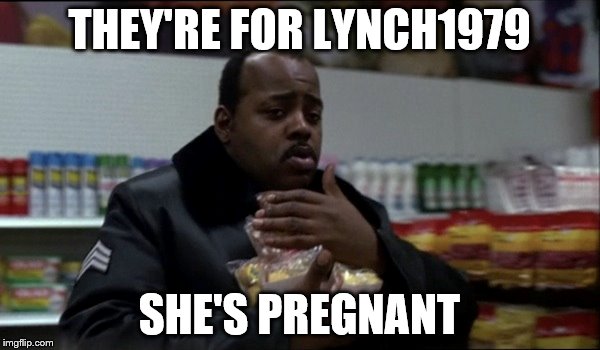 THEY'RE FOR LYNCH1979 SHE'S PREGNANT | made w/ Imgflip meme maker