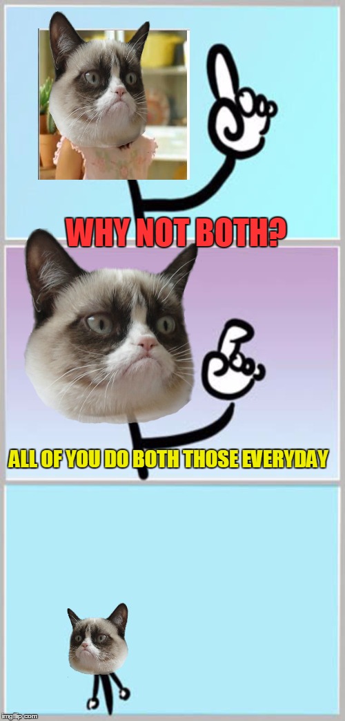 WHY NOT BOTH? ALL OF YOU DO BOTH THOSE EVERYDAY | made w/ Imgflip meme maker