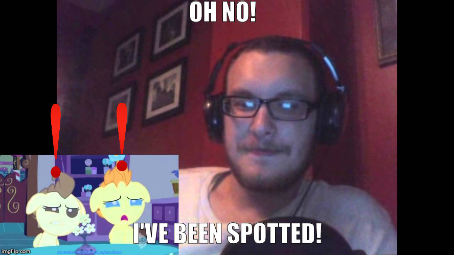 OH NO! I'VE BEEN SPOTTED! | image tagged in my little pony,insanebardock | made w/ Imgflip meme maker