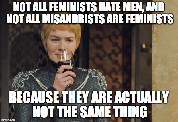 NASTY WOMAN | NOT ALL FEMINISTS HATE MEN, AND NOT ALL MISANDRISTS ARE FEMINISTS; BECAUSE THEY ARE ACTUALLY NOT THE SAME THING | image tagged in nasty woman | made w/ Imgflip meme maker