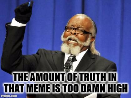 Too Damn High Meme | THE AMOUNT OF TRUTH IN THAT MEME IS TOO DAMN HIGH | image tagged in memes,too damn high | made w/ Imgflip meme maker