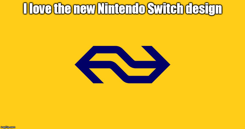 Only Dutch people will understand this | I love the new Nintendo Switch design | image tagged in ns logo,ns,nintendo switch,nintendo,console | made w/ Imgflip meme maker