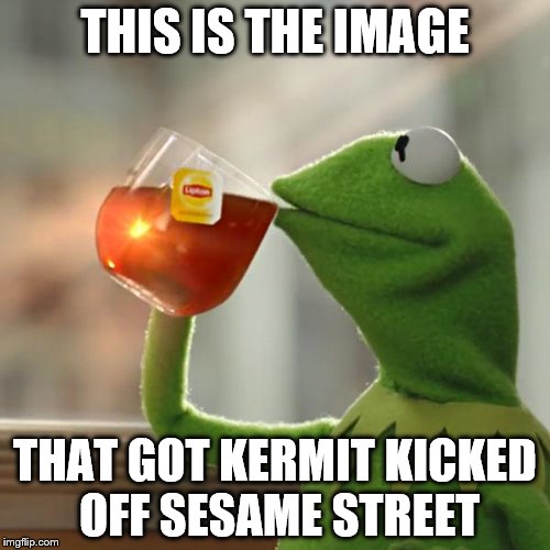 But That's None Of My Business Meme | THIS IS THE IMAGE; THAT GOT KERMIT KICKED OFF SESAME STREET | image tagged in memes,but thats none of my business,kermit the frog | made w/ Imgflip meme maker