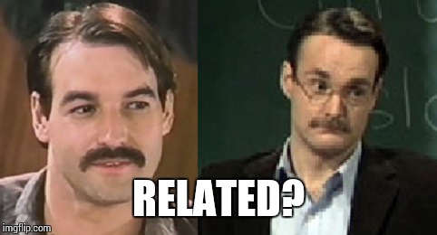 RELATED? | image tagged in mike horner,will forte,separated at birth | made w/ Imgflip meme maker