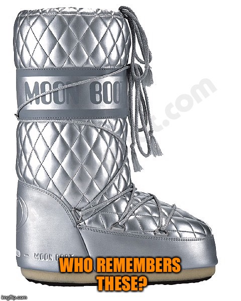 Moon boots...... | WHO REMEMBERS THESE? | image tagged in shoes | made w/ Imgflip meme maker