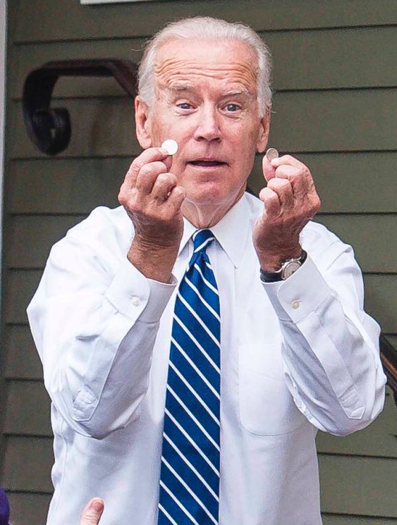 High Quality Joe Biden Quarter Blank Meme Template