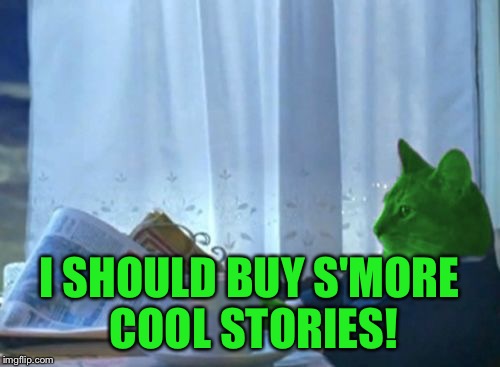 I Should Buy a Boat RayCat | I SHOULD BUY S'MORE COOL STORIES! | image tagged in i should buy a boat raycat | made w/ Imgflip meme maker