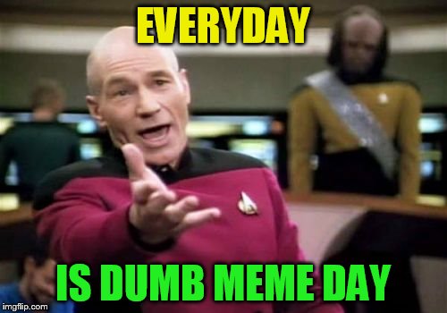 Picard Wtf Meme | EVERYDAY IS DUMB MEME DAY | image tagged in memes,picard wtf | made w/ Imgflip meme maker