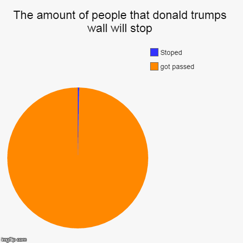 THE GREAT WALL OF AMERICA | image tagged in funny,pie charts,donald trump,wall | made w/ Imgflip chart maker