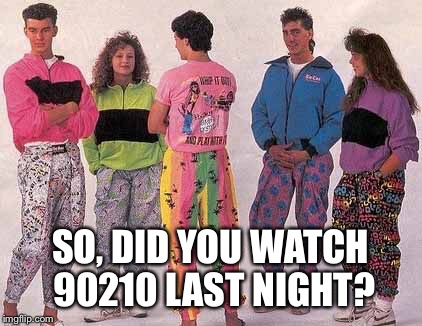 SO, DID YOU WATCH 90210 LAST NIGHT? | made w/ Imgflip meme maker