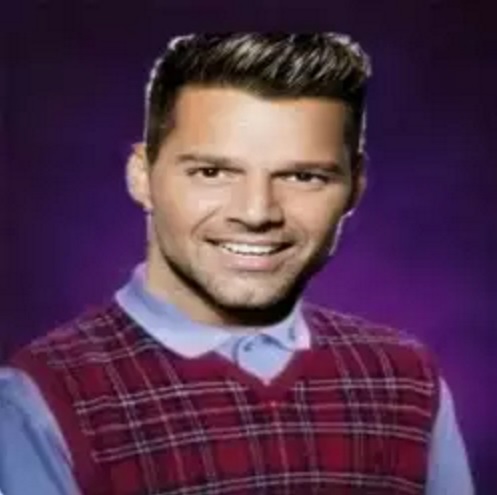 High Quality Bad Luck Ricky Martin Blank Meme Template