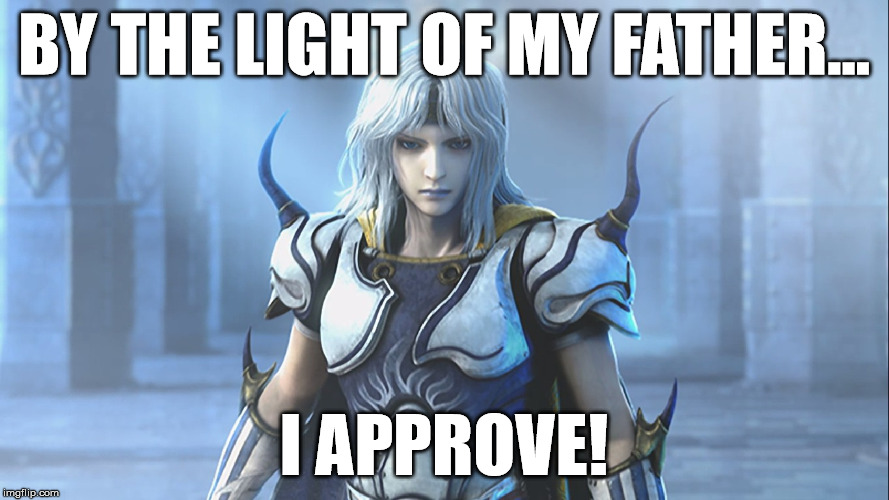 BY THE LIGHT OF MY FATHER... I APPROVE! | made w/ Imgflip meme maker