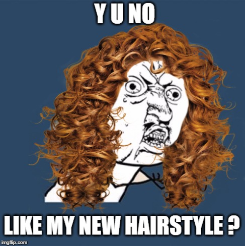 Y U No | . | image tagged in memes,y u no,haircut,hairstyle,hair | made w/ Imgflip meme maker