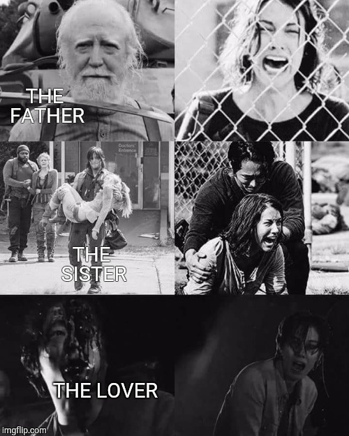 THE SISTER; THE FATHER; THE LOVER | image tagged in sadness | made w/ Imgflip meme maker
