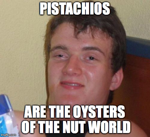 10 Guy Meme | PISTACHIOS ARE THE OYSTERS OF THE NUT WORLD | image tagged in memes,10 guy | made w/ Imgflip meme maker