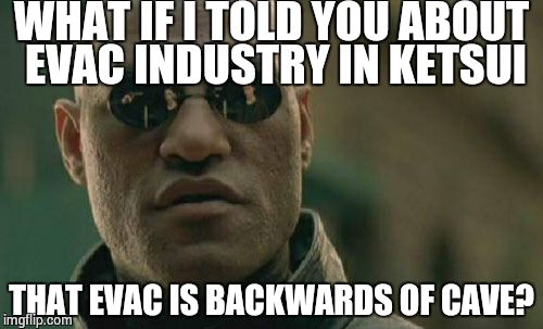Stage 5 of Ketsui is Mysterious by the name. | WHAT IF I TOLD YOU ABOUT EVAC INDUSTRY IN KETSUI; THAT EVAC IS BACKWARDS OF CAVE? | image tagged in memes,matrix morpheus | made w/ Imgflip meme maker