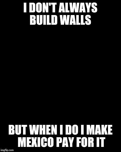 Trump Most Interesting Man In The World | I DON'T ALWAYS BUILD WALLS; BUT WHEN I DO I MAKE MEXICO PAY FOR IT | image tagged in trump most interesting man in the world | made w/ Imgflip meme maker