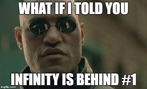Matrix Morpheus | WHAT IF I TOLD YOU; INFINITY IS BEHIND #1 | image tagged in memes,matrix morpheus | made w/ Imgflip meme maker
