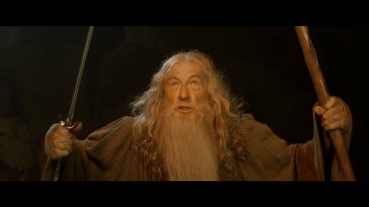 High Quality Gandalf - you shall not pass Blank Meme Template